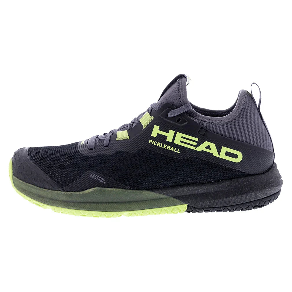 Men`s Motion Pro Pickleball Shoes Black and Lime HEAD