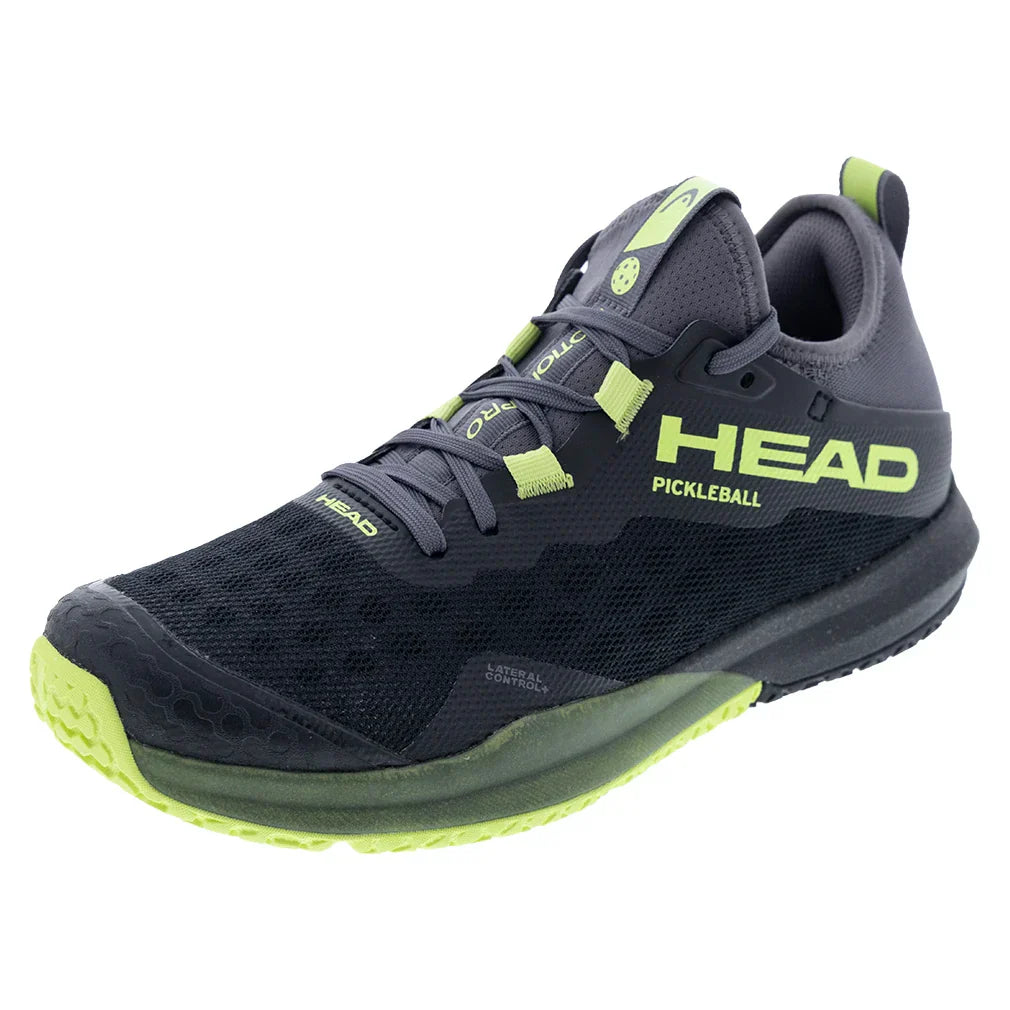 Men`s Motion Pro Pickleball Shoes Black and Lime HEAD 7 Black