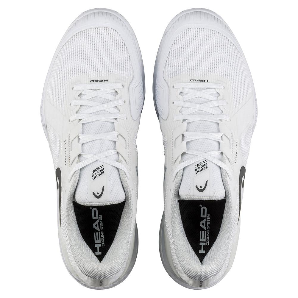 Men`s Sprint Pro 4.0 Wide Tennis Shoes White and Black HEAD