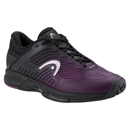 Women`s Revolt Pro 4.5 Tennis Shoes Black and Plum HEAD 5.5 Black