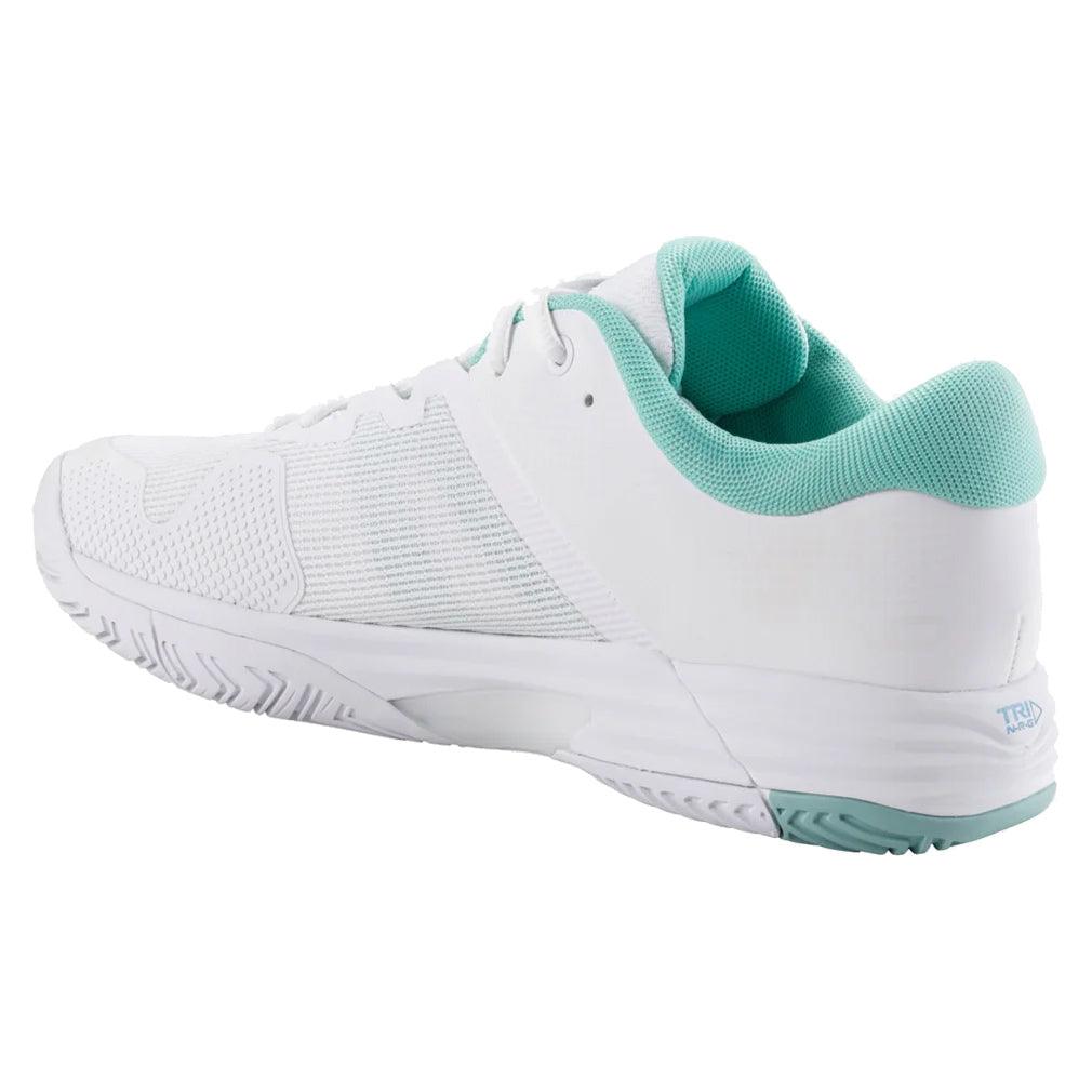Women`s Revolt Evo 2.0 Tennis Shoes White and Turquoise HEAD
