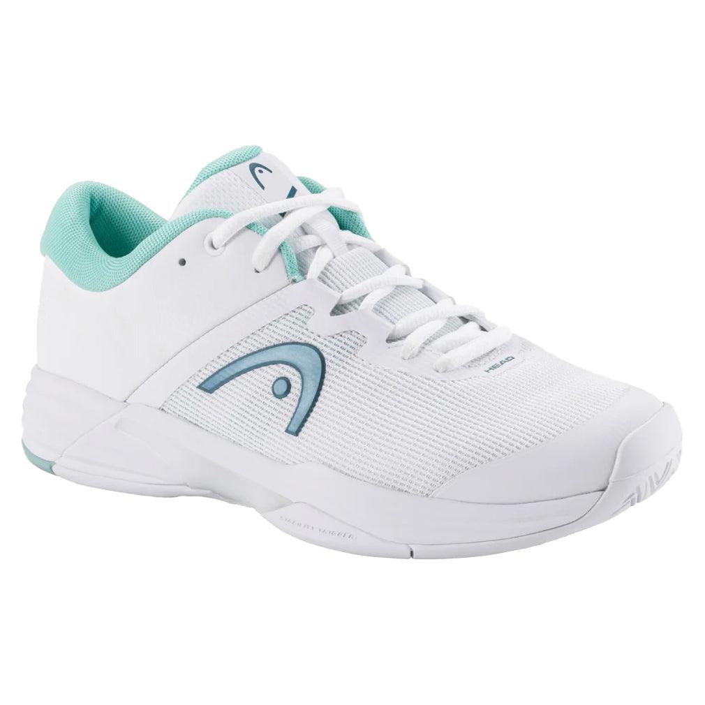 Women`s Revolt Evo 2.0 Tennis Shoes White and Turquoise HEAD