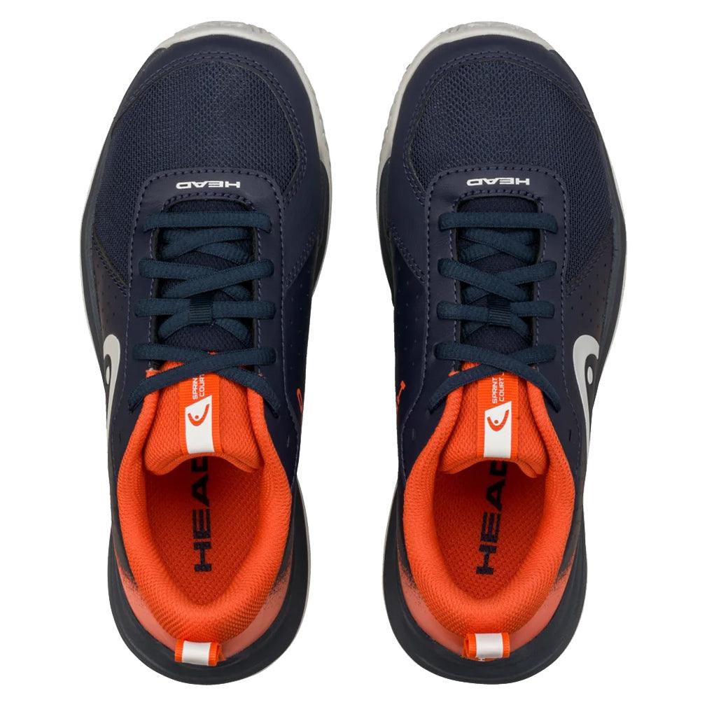 Juniors Sprint Court 4.0 Clay Tennis Shoes Dark Blue and Red HEAD
