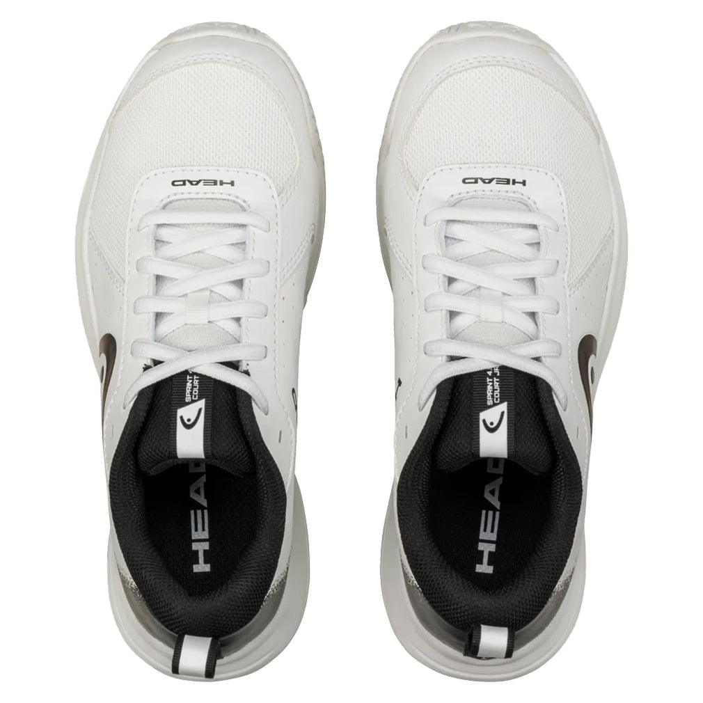 Juniors Sprint Court 4.0 Tennis Shoes White and Black HEAD