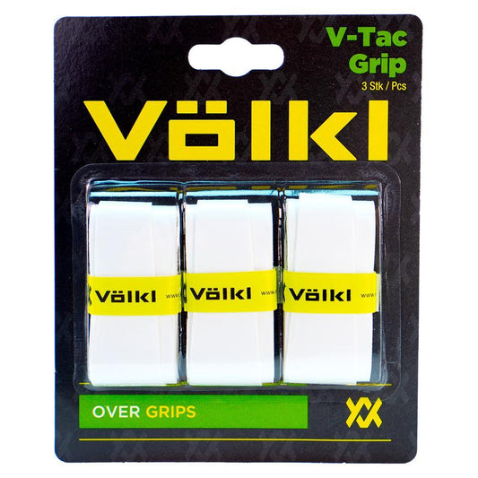 V-Tac 3 Pack White Tennis Overgrip Promotions VOLKL White