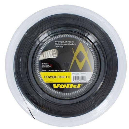Power Fiber II 16G Black Reel Tennis String Strings VOLKL Default Title
