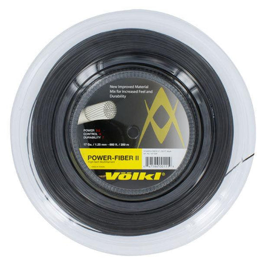 Power Fiber II 17G Black Reel Tennis String Strings VOLKL Default Title