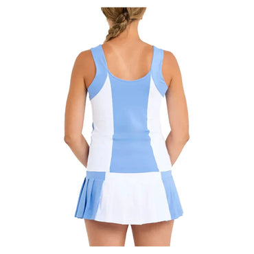 Women`s Tennis Tank White and Periwinkle SOFIBELLA