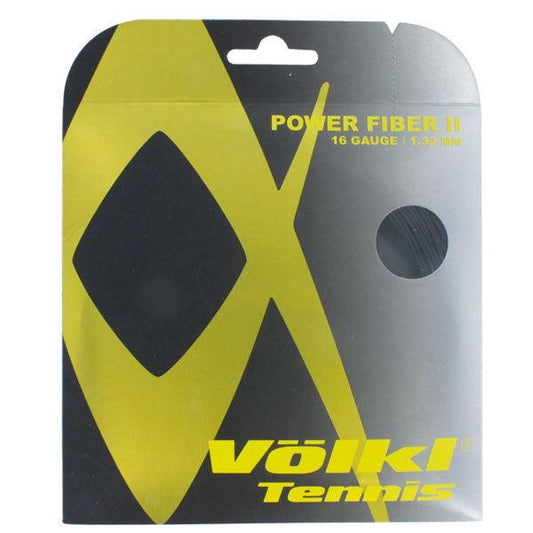 Power Fiber II 16G Black Tennis String Strings VOLKL Black