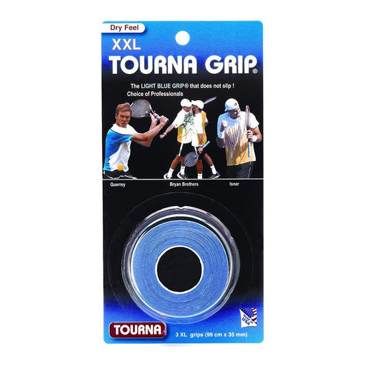 Tourna Grip XXL 3 Pack Blue Tennis Overgrip Grips TOURNA Blue