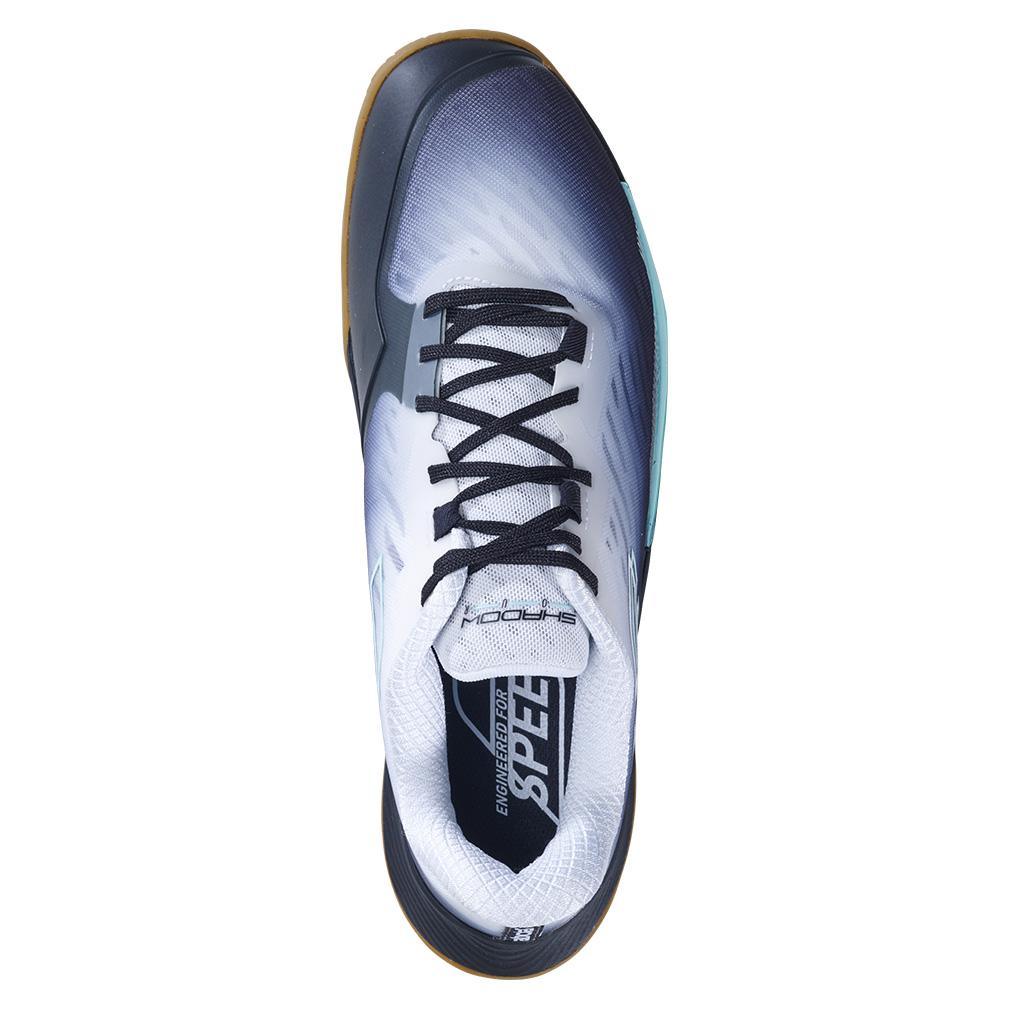 Men's Shadow Tour Indoor Shoes Black and White Top Tennis Shoes BABOLAT
