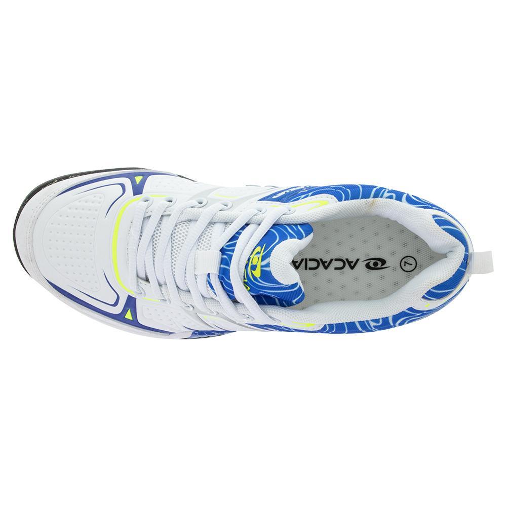 Unisex Dinkshot Pickleball Shoes White and Royal Shoes ACACIA
