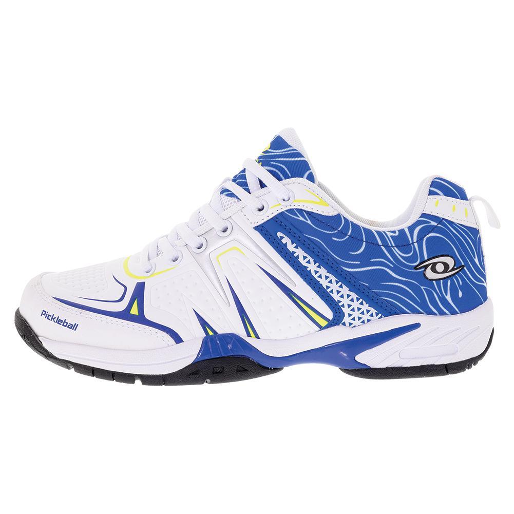Unisex Dinkshot Pickleball Shoes White and Royal Shoes ACACIA