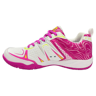 Women`s DinkShot Pickleball Shoes White and Pink Womens Shoes ACACIA