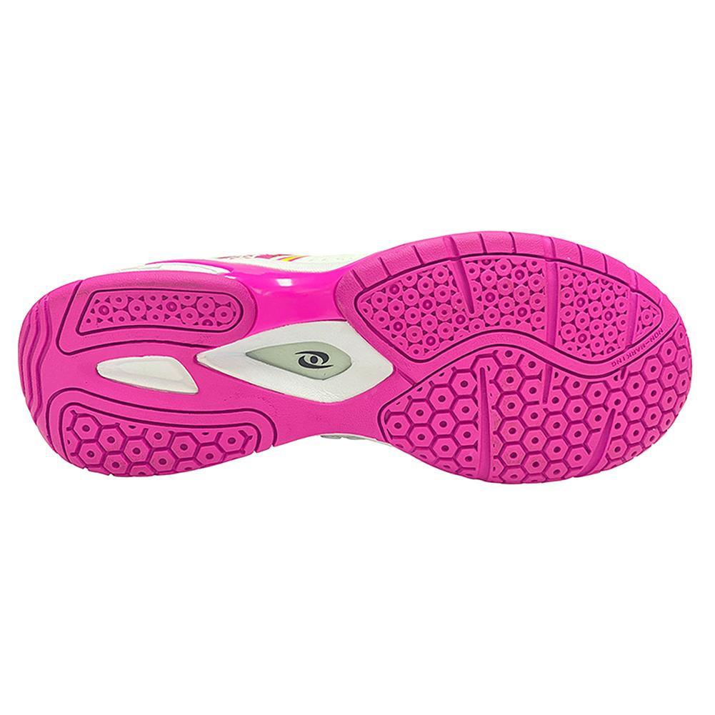 Women`s DinkShot Pickleball Shoes White and Pink Womens Shoes ACACIA