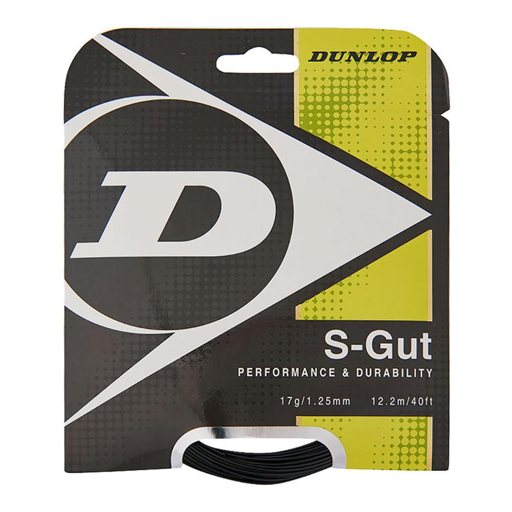 S-Gut 17G Black Tennis String Strings DUNLOP Black