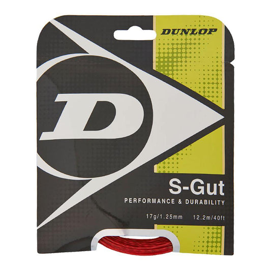 S-Gut 17G Red Tennis String Strings DUNLOP Red