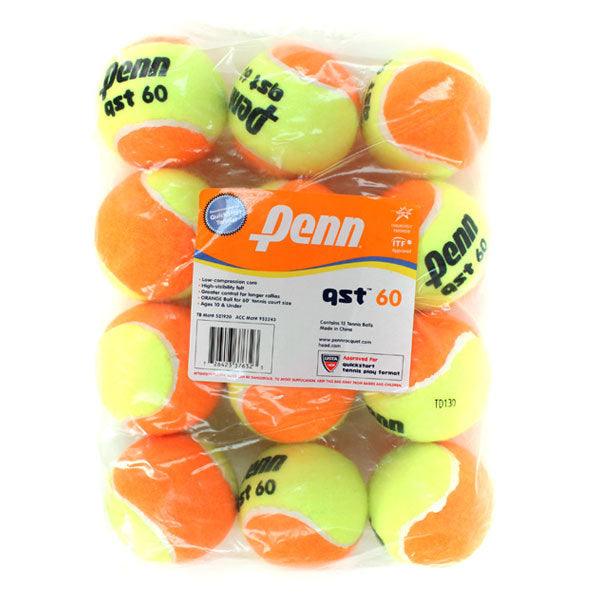 Qst 60 Low Compression 12 Tennis Ball Pack Tennis Balls PENN Orange