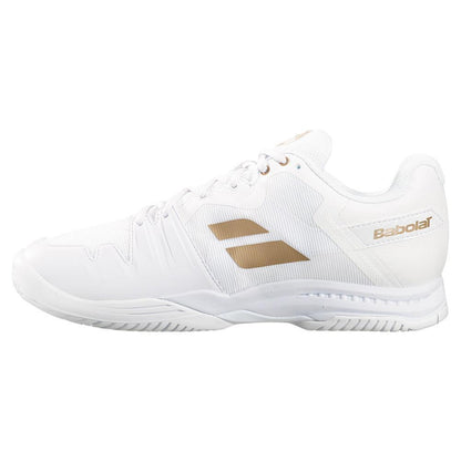 Women's SFX3 All Court Tennis Shoes White and Gold Womens Shoes BABOLAT