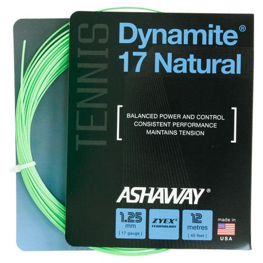 Dynamite 17 Natural Tennis String Optic Green Strings ASHAWAY Green