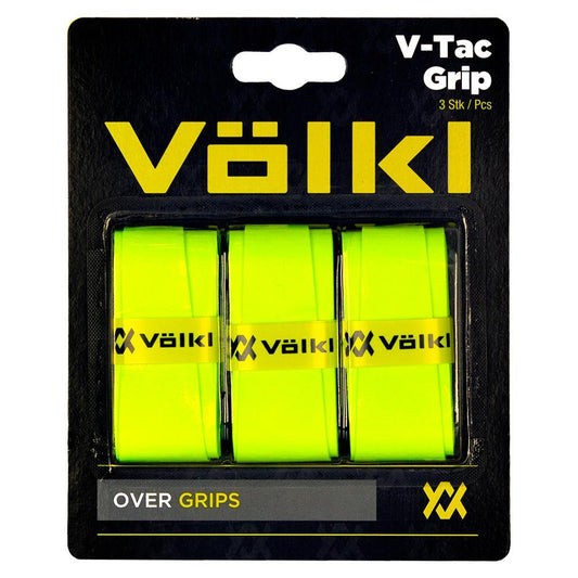 V-Tac 3 Pack Neon Yellow Tennis Overgrip Promotions VOLKL Yellow