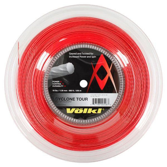 Cyclone Tour 16G/1.30MM Red Reel Tennis String Strings VOLKL Default Title
