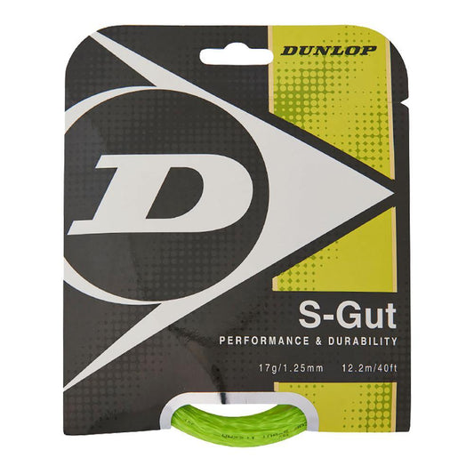 S-Gut 17G Green Tennis String STRINGS DUNLOP Green