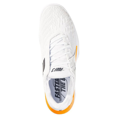 Men's Benoit Paire Propulse Fury Limited Edition Tennis Shoes White and Orange Tournament Gear BABOLAT