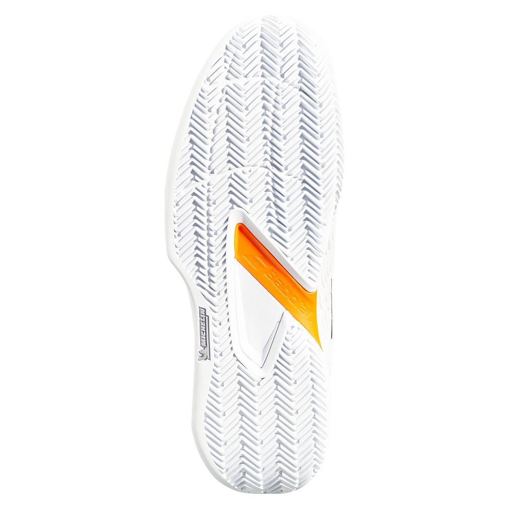 Men's Benoit Paire Propulse Fury Limited Edition Tennis Shoes White and Orange Tournament Gear BABOLAT