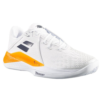 Men's Benoit Paire Propulse Fury Limited Edition Tennis Shoes White and Orange Tournament Gear BABOLAT