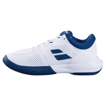 Men`s SFX 4 Tennis Shoes White and Estate Blue BABOLAT