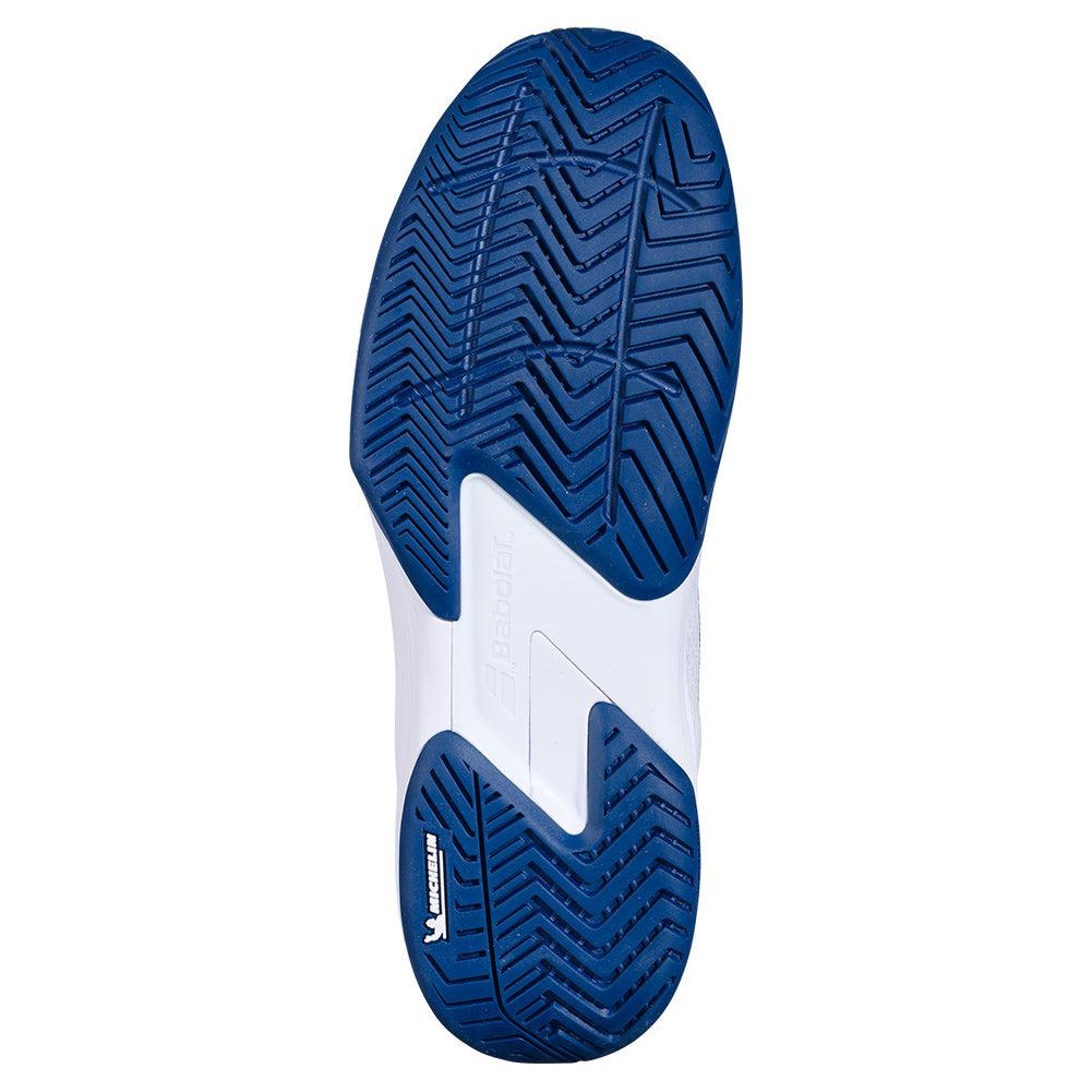 Men`s SFX 4 Tennis Shoes White and Estate Blue BABOLAT
