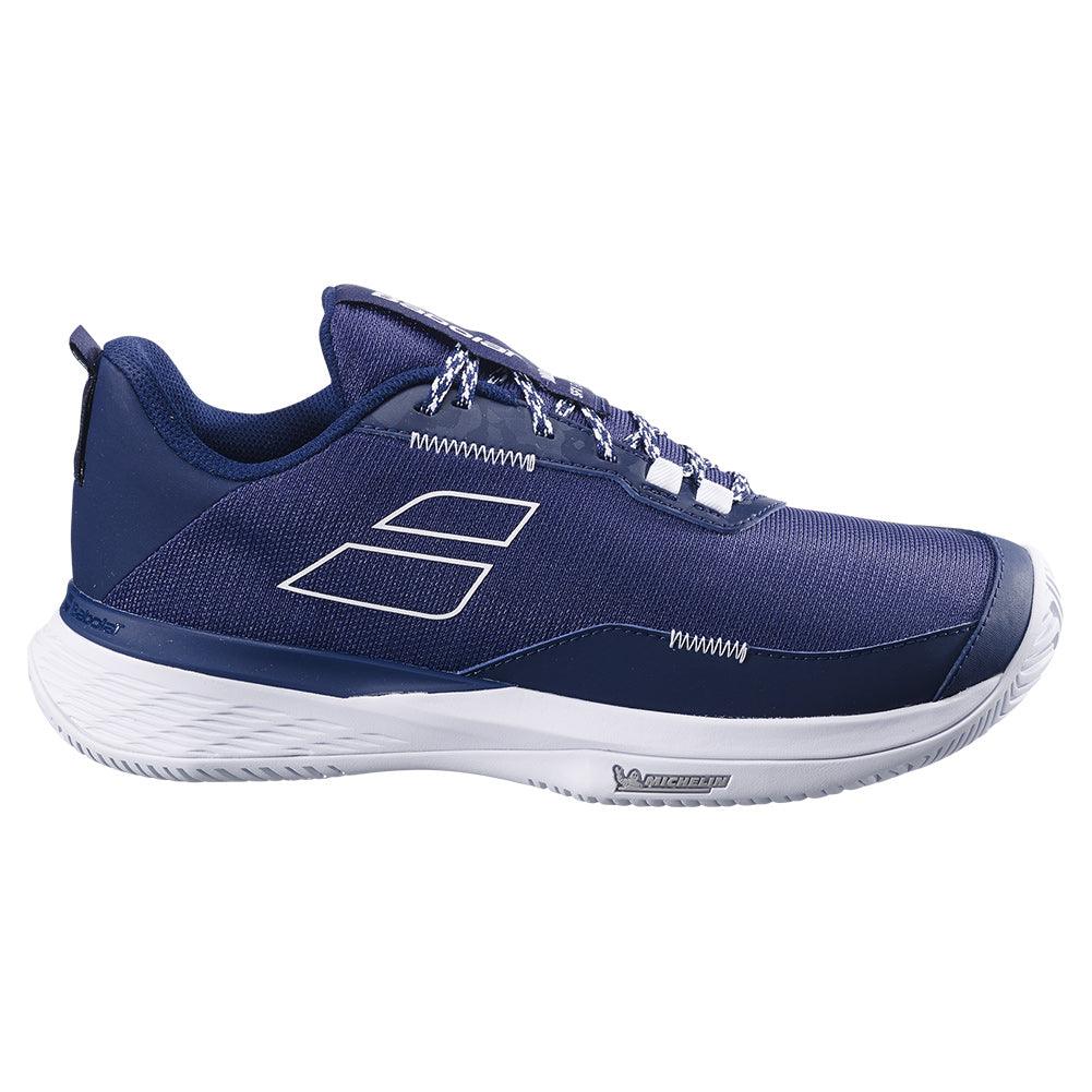 Men`s SFX Evo Tennis Shoes Dark Blue and White BABOLAT
