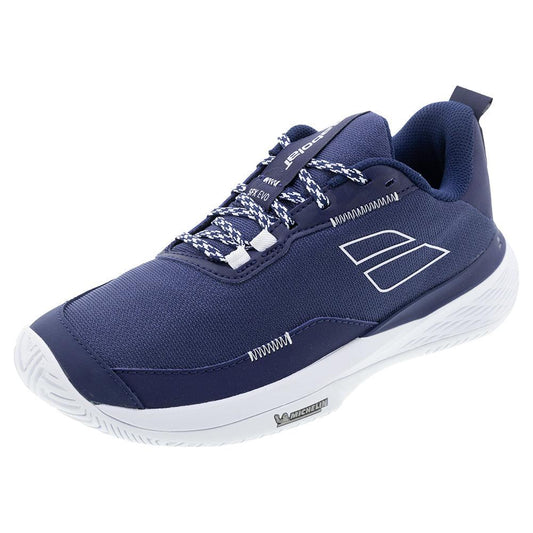Men`s SFX Evo Tennis Shoes Dark Blue and White BABOLAT 6.5 Blue
