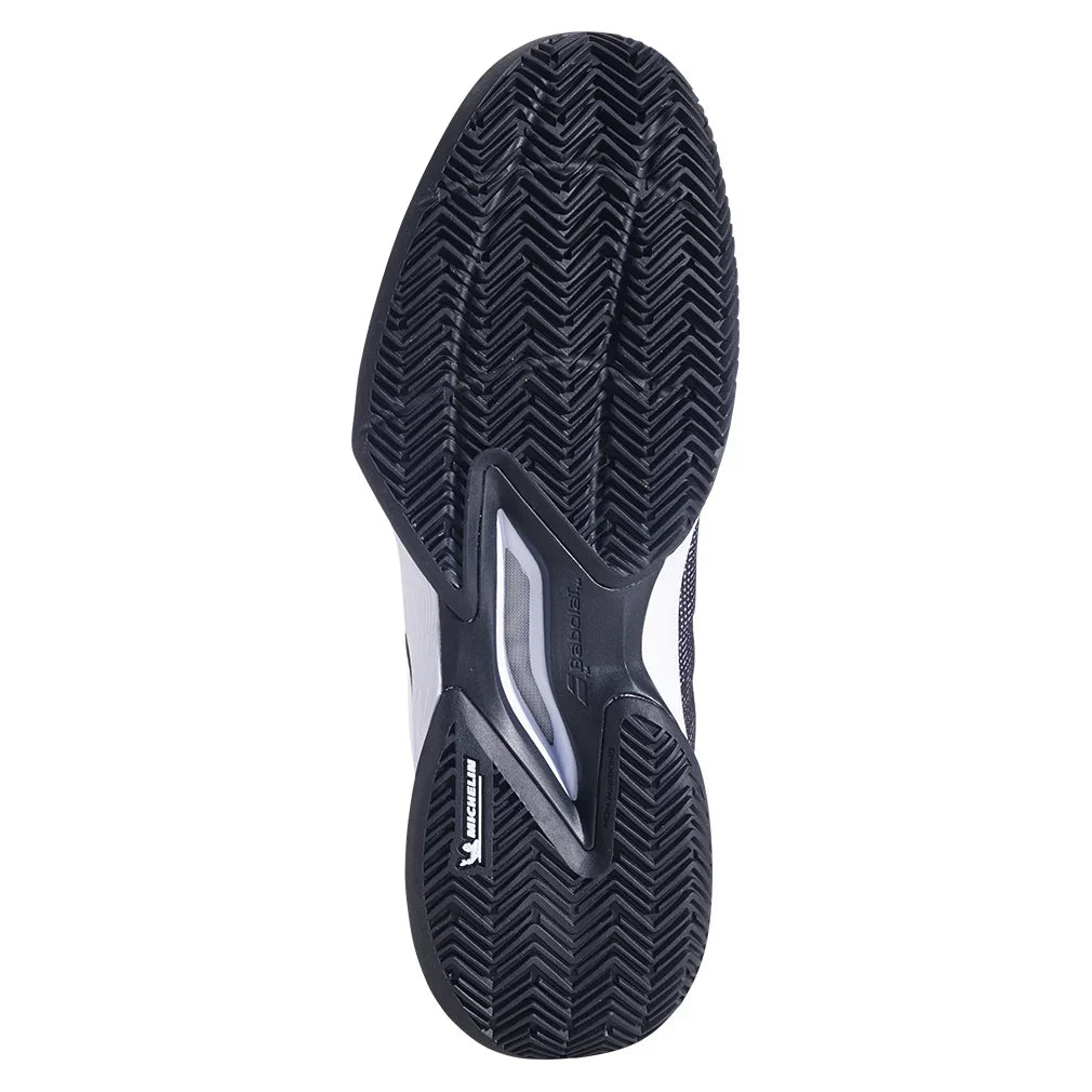 Men`s Jet Tere 2 Clay Tennis Shoes Black and White BABOLAT