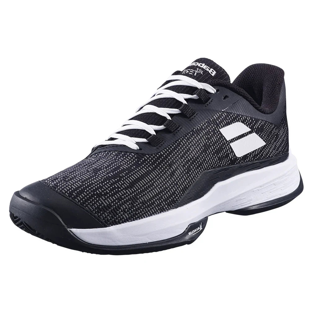 Men`s Jet Tere 2 Clay Tennis Shoes Black and White BABOLAT 6.5 Black