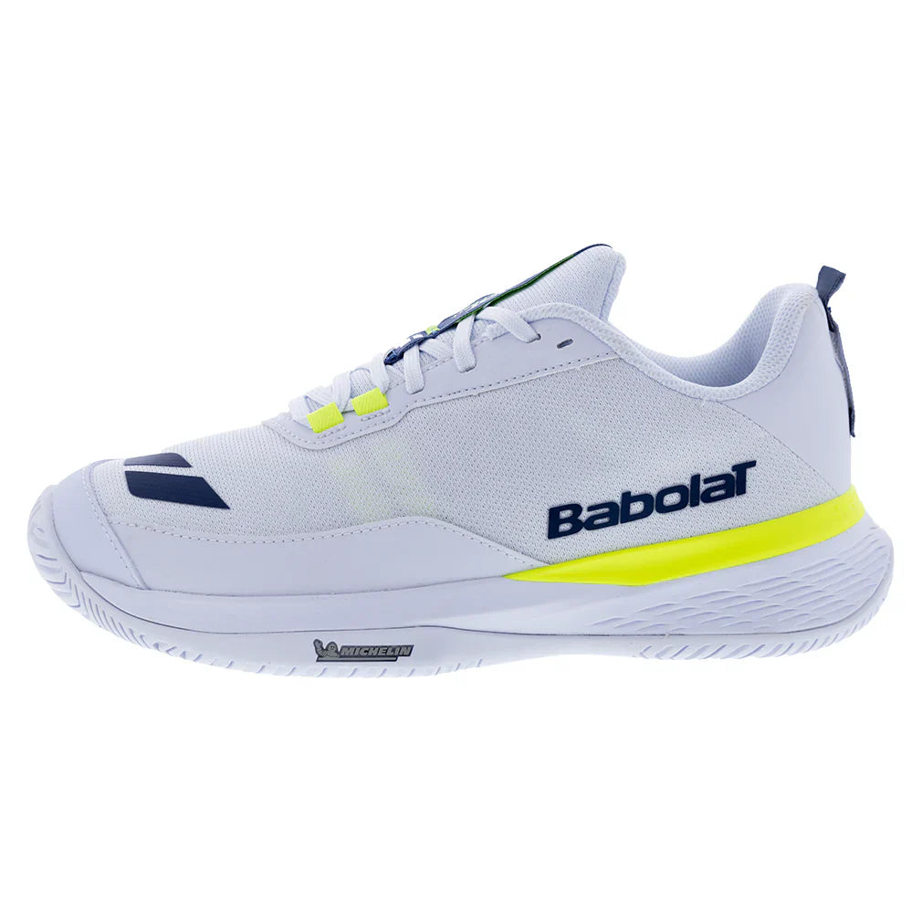 Men`s SFX Evo Pickleball Shoes White and Estate Blue BABOLAT