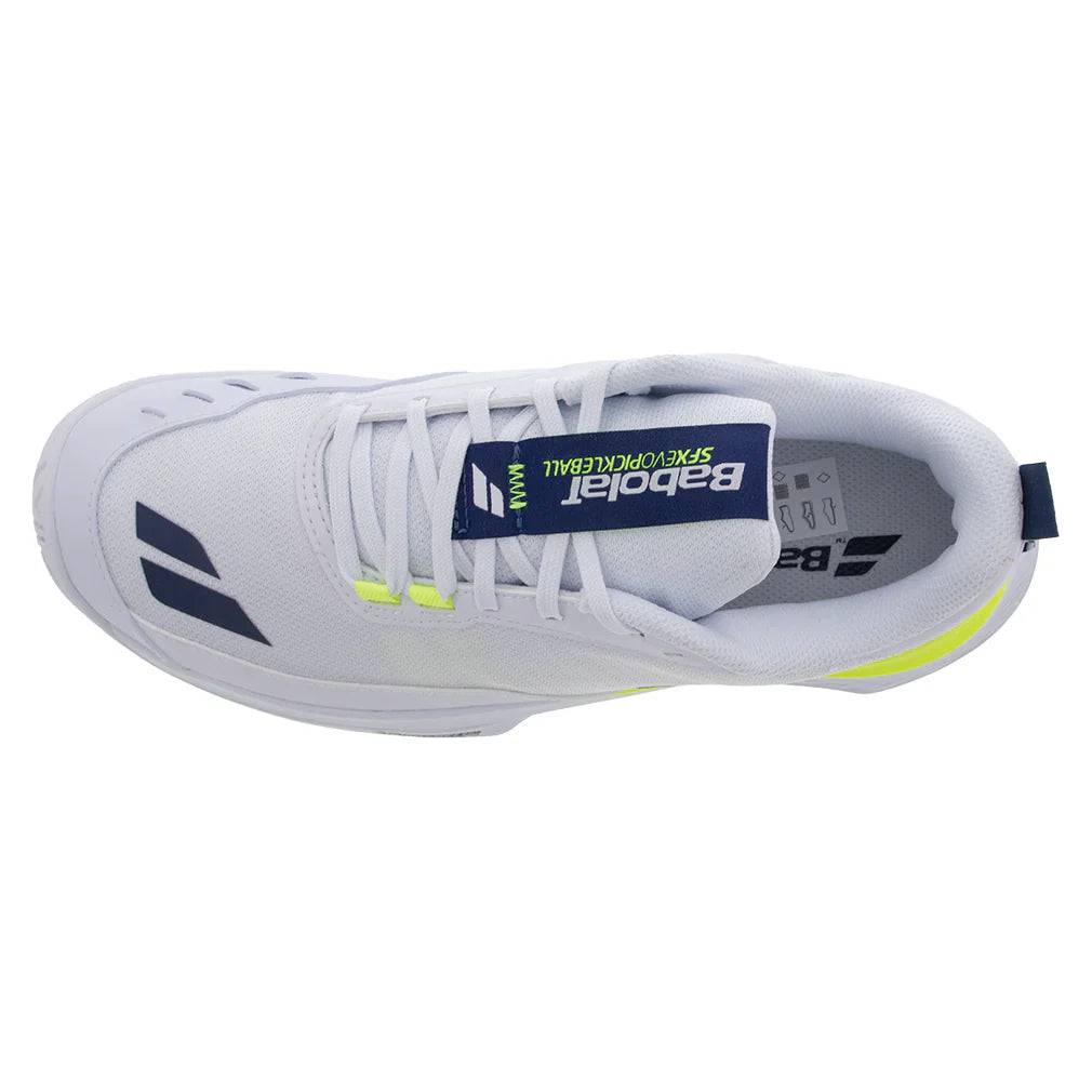Men`s SFX Evo Pickleball Shoes White and Estate Blue BABOLAT