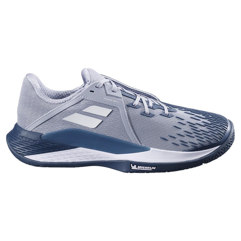 Men`s Propulse Fury 3 Tennis Shoes Grey and White BABOLAT
