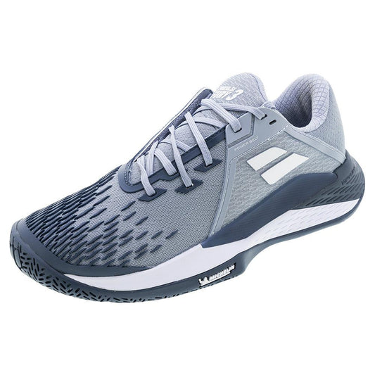 Men`s Propulse Fury 3 Tennis Shoes Grey and White BABOLAT 6.5 Grey
