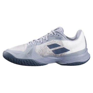 Men`s Jet Mach 3 Tennis Shoes White and Dark Grey BABOLAT
