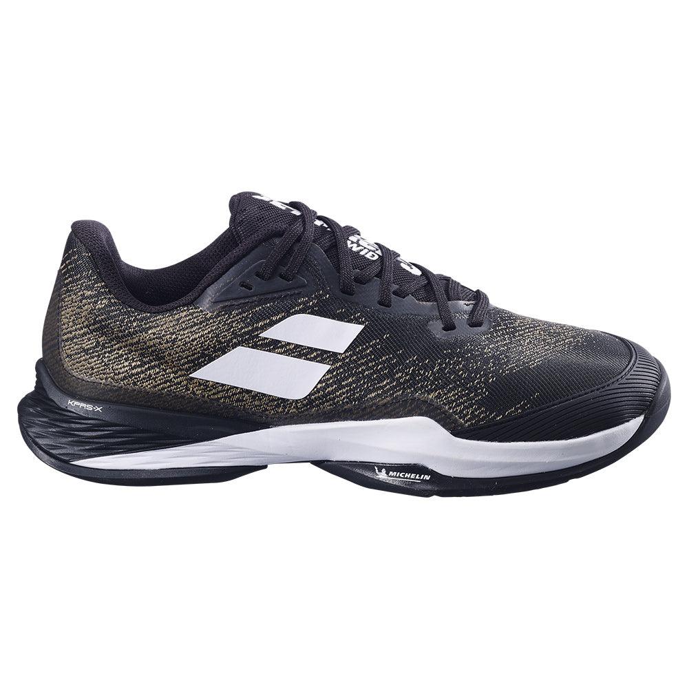 Men`s Jet Mach 3 Wide Tennis Shoes Black and White BABOLAT