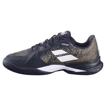 Men`s Jet Mach 3 Wide Tennis Shoes Black and White BABOLAT
