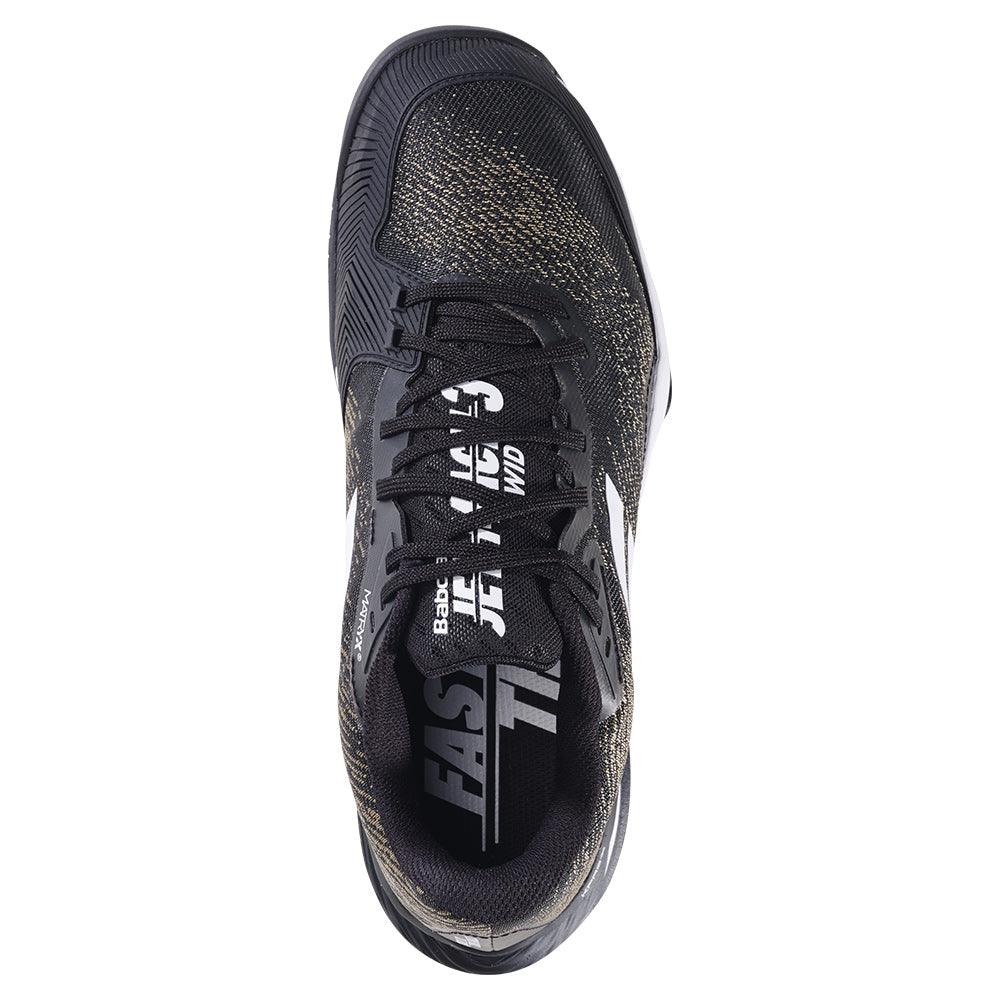 Men`s Jet Mach 3 Wide Tennis Shoes Black and White BABOLAT