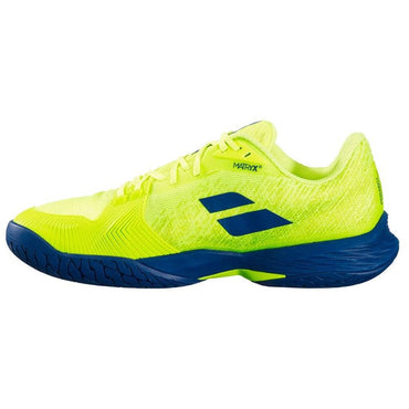 Men`s Jet Mach Pickleball Shoes Fluo Yellow and Estate Blue BABOLAT