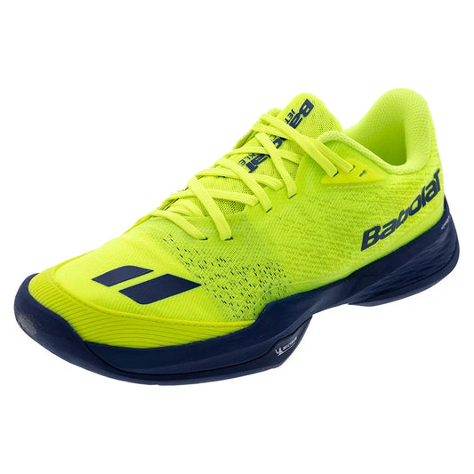 Men`s Jet Mach Pickleball Shoes Fluo Yellow and Estate Blue BABOLAT 6.5 Yellow