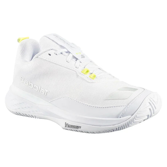 Women`s SFX Evo Pickleball Shoes White and Silver BABOLAT 5.5 WHITE_AND_SILVER