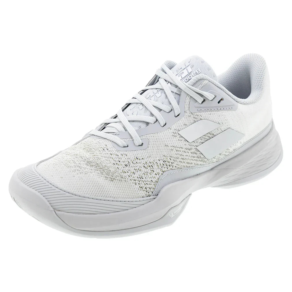 Women`s Jet Mach 3 Tennis Shoes White and Grey BABOLAT 5.5 White