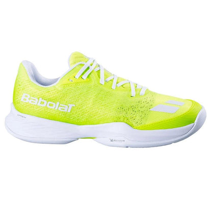 Women`s Jet Mach Pickleball Shoes Fluo Yellow and White BABOLAT