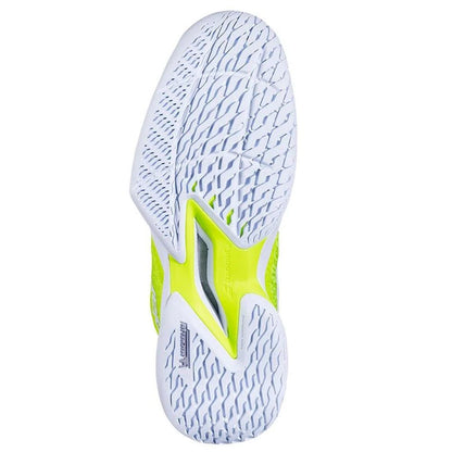 Women`s Jet Mach Pickleball Shoes Fluo Yellow and White BABOLAT